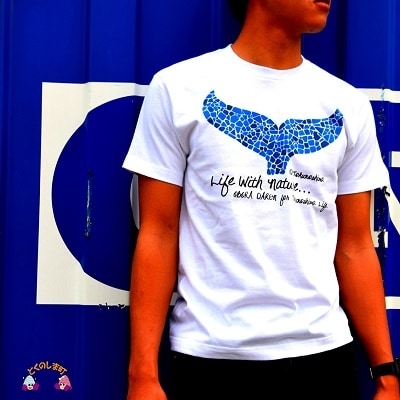 TOKUNOSHIMA発ブランド OBORA　Tシャツ　【LifeWithNature(WHITE)