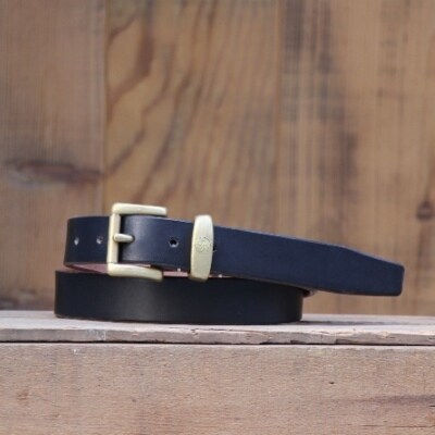 天神ワークス/レザーベルトBE303/BLACK<34(inch)>