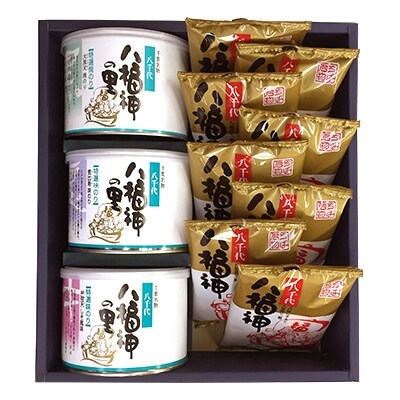 【八千代八福神】あられ8袋・のり60枚×3種詰め合わせ