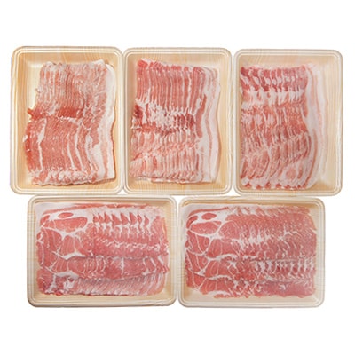 信州飯田のブランド豚「幻豚」 しゃぶしゃぶ用バラ肉&肩ロース(合計2.3kg)セット