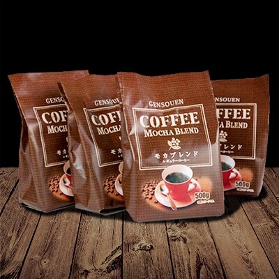 ハラダ製茶 モカブレンドコーヒー(挽豆)500g×4袋