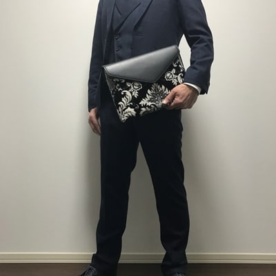 クラッチバッグ 王冠 ブラック