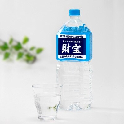 天然アルカリ温泉水 「財宝」2L×12本