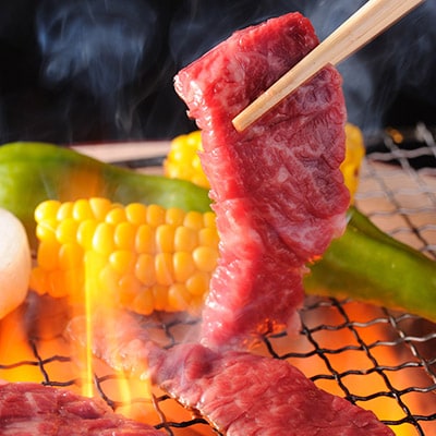 かながわブランド「足柄牛」上カルビ800gと、やまゆりポークバラカルビ800gの焼肉盛り合わせ