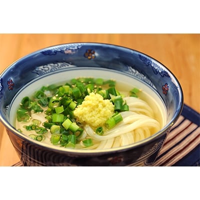 讃岐の細ネギと土佐の黄金生姜入り!薬味付き讃岐うどんセット【夏季】