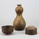 道化釉薬酒器セット(徳利・ぐい呑)