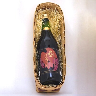 山ぶどうジュース 森のぱあぷる 720ml×1本(エコクラフトかご付)