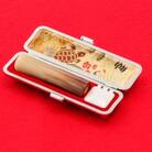 オランダ水牛12mm丸印鑑1本(彫刻名入り)　印鑑ケース1本