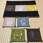 久留米絣　手織り　ランチョンマット1枚・コースター4枚セット