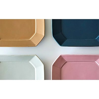 【波佐見焼】永峰製磁 八角プレートМ deep color 4枚セット RA42