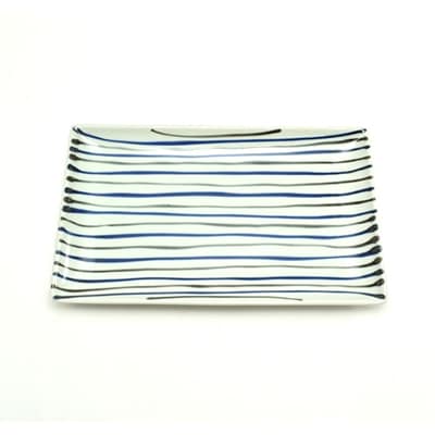 【波佐見焼】23×14cm皿3枚セット 二色十草(71623・3) OA58