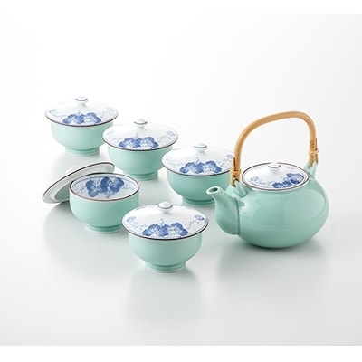 【波佐見焼】ぶどう柄茶器セット(31804) OA64