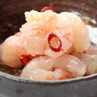 北海道産　旭丸手造りセット　B　鮭いくら醤油漬け・松前漬け・いか塩辛・たこ三升漬け・甘エビ塩レモン
