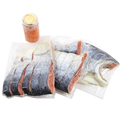 天然銀鮭半身　いくら醤油漬けセット