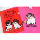 【和歌山電鐵オリジナルグッズ】　ニタマ駅長Tシャツ《M》・たまニタマクリアファイルセット