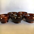 伝統的工芸品　南木曽ろくろ細工　栃　中椀5個セット