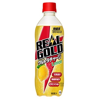 【コカ・コーラ社】リアルゴールドウルトラチャージレモン(490ml)×24本