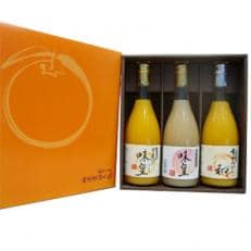 【のし付き】果樹園 紀の国 味皇・和&alpha;・もも3本入セット 720ml&times;3