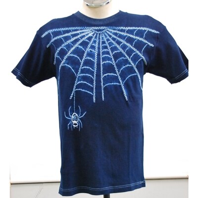 【甘木絞り】「男性用クルーネックTシャツ(Lサイズ)とバンダナ」《一点もの》