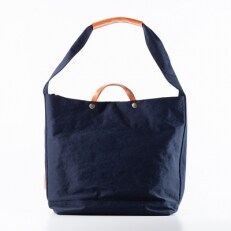 豊岡鞄　2WAYトート　ネイビー　TUTUMU News paper tote　(24-152)