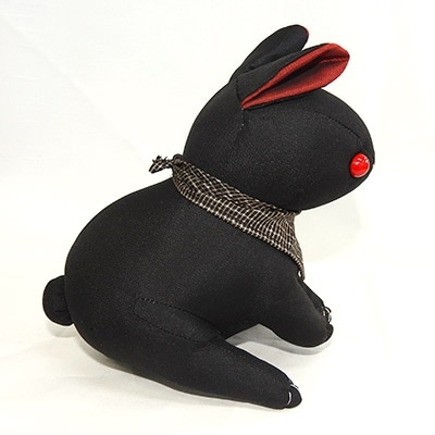 大島紬ぬいぐるみ くろうさぎ