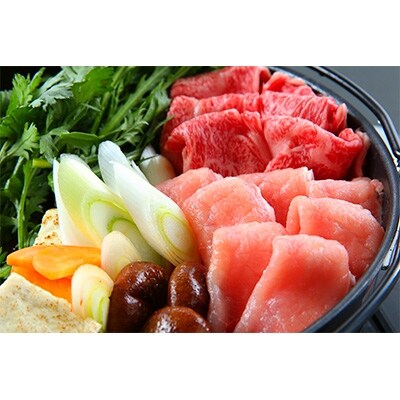 「2020年6月下旬発送」山形牛・米の娘ぶた　贅沢すき焼きセット