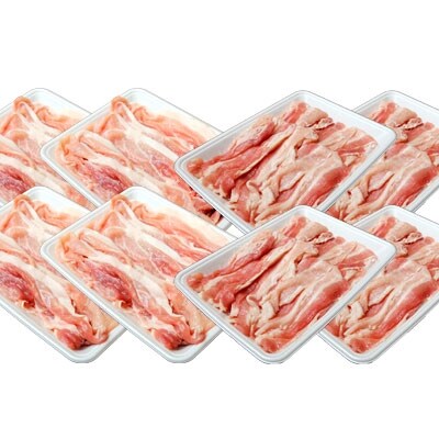 特盛国産豚バラ・モモスライスセット 合計4kg B458