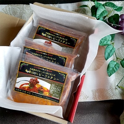 大田原牛 100% サイコロビーフシチュー 3パックセット