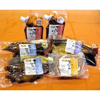 日本料理の味シリーズ詰合せ【万能みそ180g×2袋&甘露煮2匹×2袋&鯖の煮付1枚&煮豆150g】