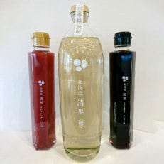 じゃがいも焼酎・じゃがいも焼酎入り生しょうゆ・フルーツドレッシングの3点セット