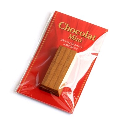 Hacoaの木製USBメモリ 「Chocolat Mini」チーク