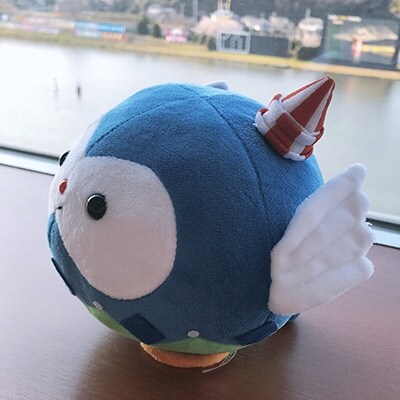 ボートレース芦屋 マスコットキャラクター「アシ夢」ぬいぐるみ(ブルー)