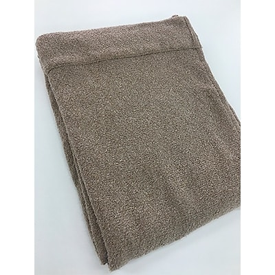 タスマニアラム75%　シルク25%　ブークレ　ニット毛布　シングル