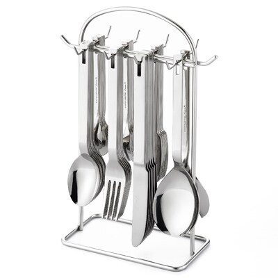 美品　栗原はるみ(スタンド付き)ステンレスカトラリーセット38本 美品 栗原はるみ(スタンド付き)ステンレスカトラリーセット38本