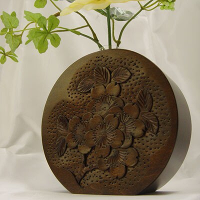 一輪挿し(軽井沢彫)