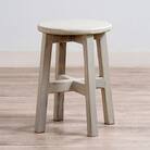 シャビーシックなスツール「白」　アンティーク調