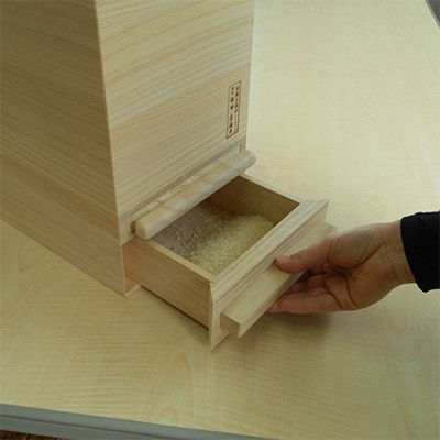 桐製米びつ一合計量タイプ10kgサイズ