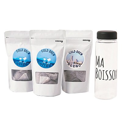 【ふるさとコーヒー】　夏用つちうらブレンド水出し珈琲(クリアボトル付き)