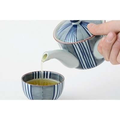 【波佐見焼】濃み十草 ティータイムセット(急須1個、煎茶碗2個) PA93