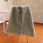 ウール/綿　毛布　ひざ掛け　グレー系