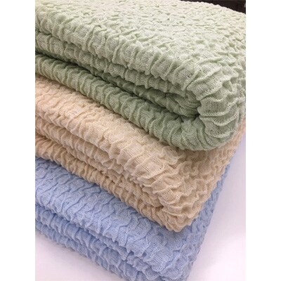 ふわふわ　3D立体　ガーゼケット　シングル　ブルー系