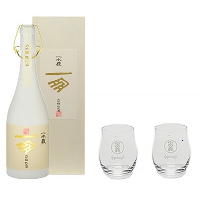 一本義　成人の日にこどもとかわす特別な盃セット(一朋720ml・味わいグラス2個)