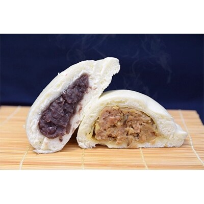 【個別パックのままレンジで温められる】う米豚肉まん4袋・あんまん4袋セット
