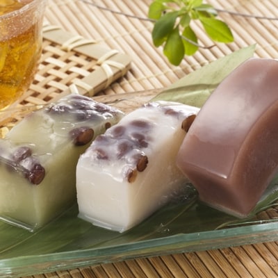 越前流水くず流し　小豆2本　みるくはちみつ・抹茶各1本　計4本入り