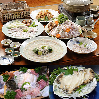 若狭ふぐと美浜の旬の海鮮料理ペア(2名様)宿泊券
