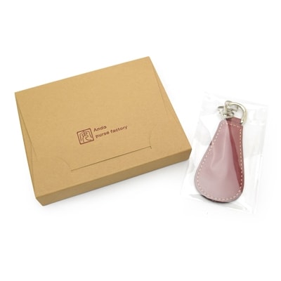 【サイフ工房ANDOU】L型ファスナー小銭入れ&キーホルダーのセット(ワイン)