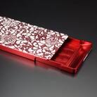 名刺ケース　ジュラルミン削り出し【アラベスク】RED