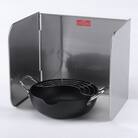 厚さが自慢!鉄の天ぷら鍋22cm&ステンレス製一口コンロガード