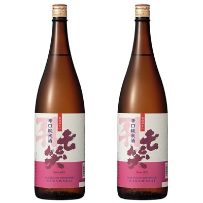 七笑　辛口純米酒1.8L　×　2本
