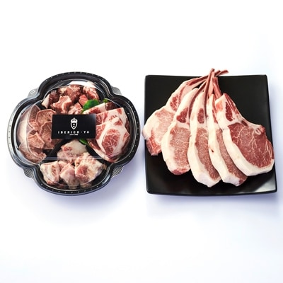 【イベリコ豚】プレミアム骨付きステーキBBQセット 計約850g